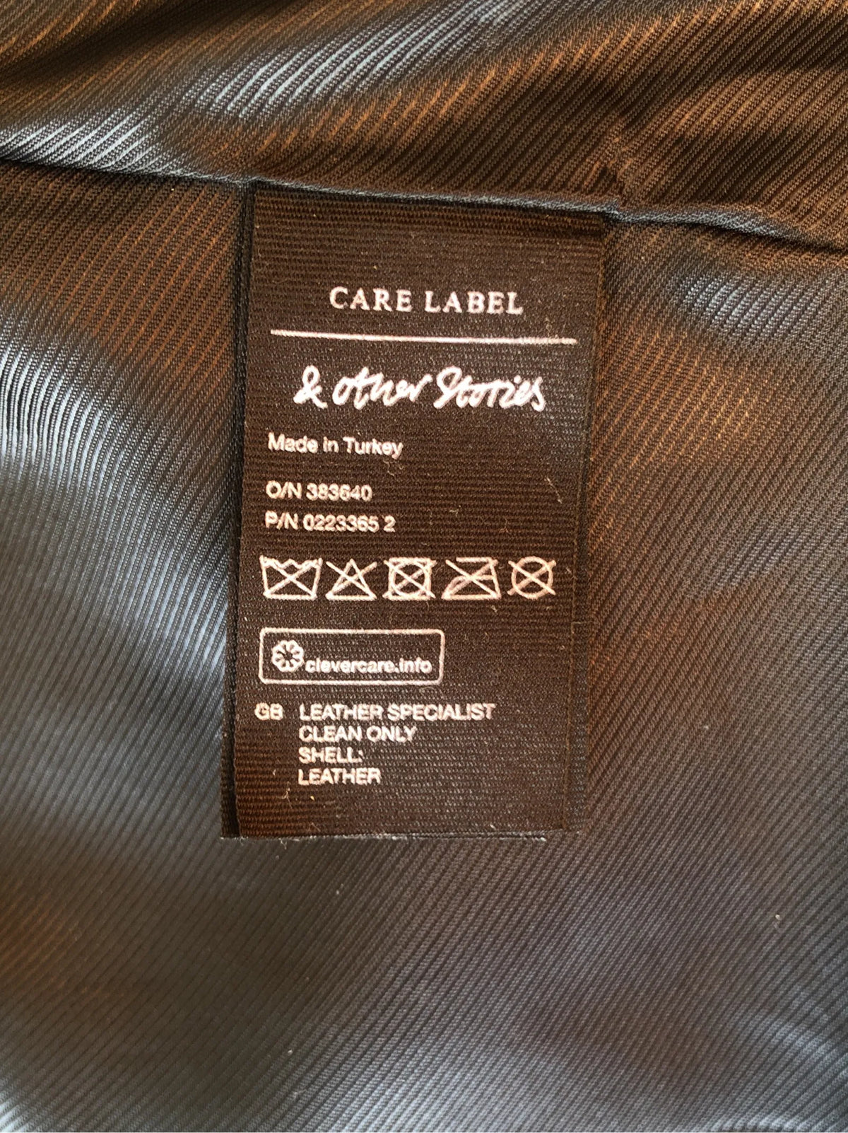 & Other Stories 383640 Leather jacket