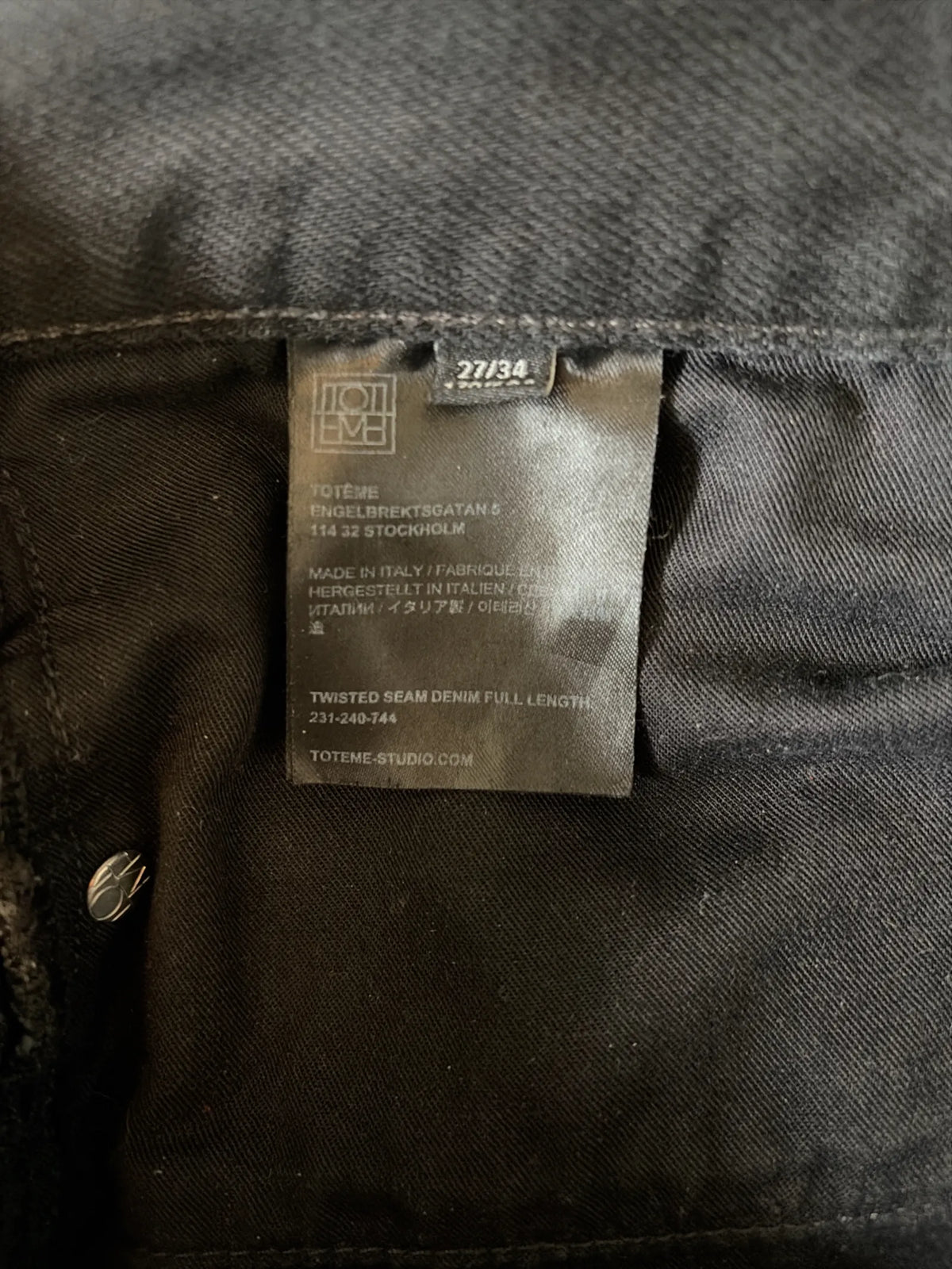 Toteme Twisted Seam Full Length-jeans