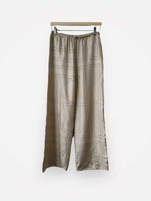 Toteme Monogram Silk Pj Bottoms Trousers