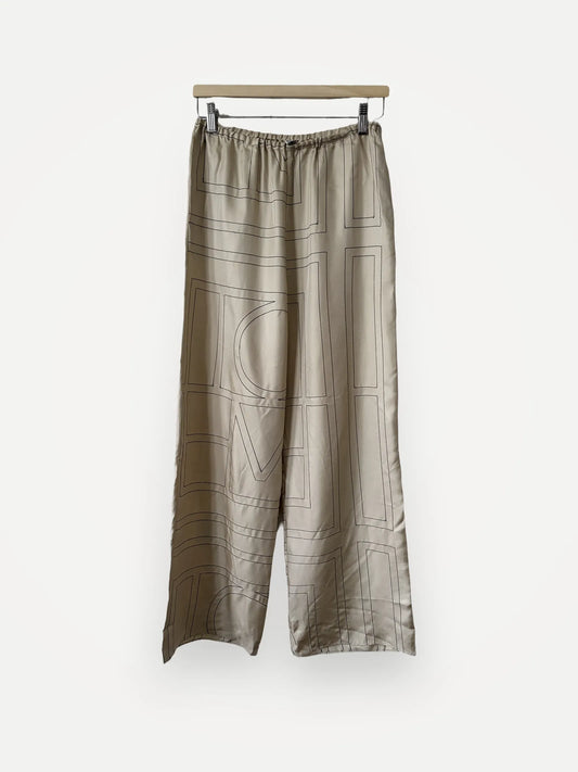 Toteme Monogram Silk Pj Bottoms-sidenbyxor