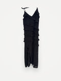 Neo Noir Palazzo Burnout Dress