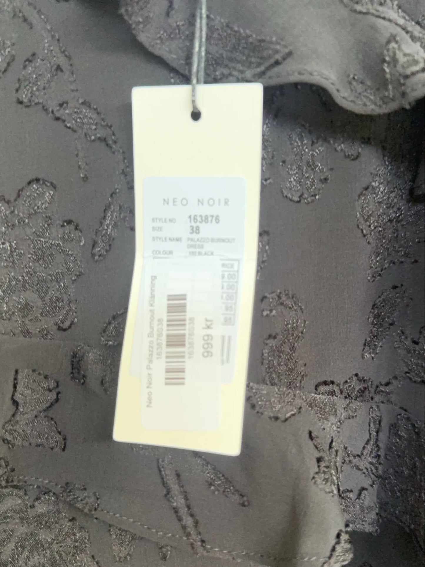 Neo Noir Palazzo Burnout Dress