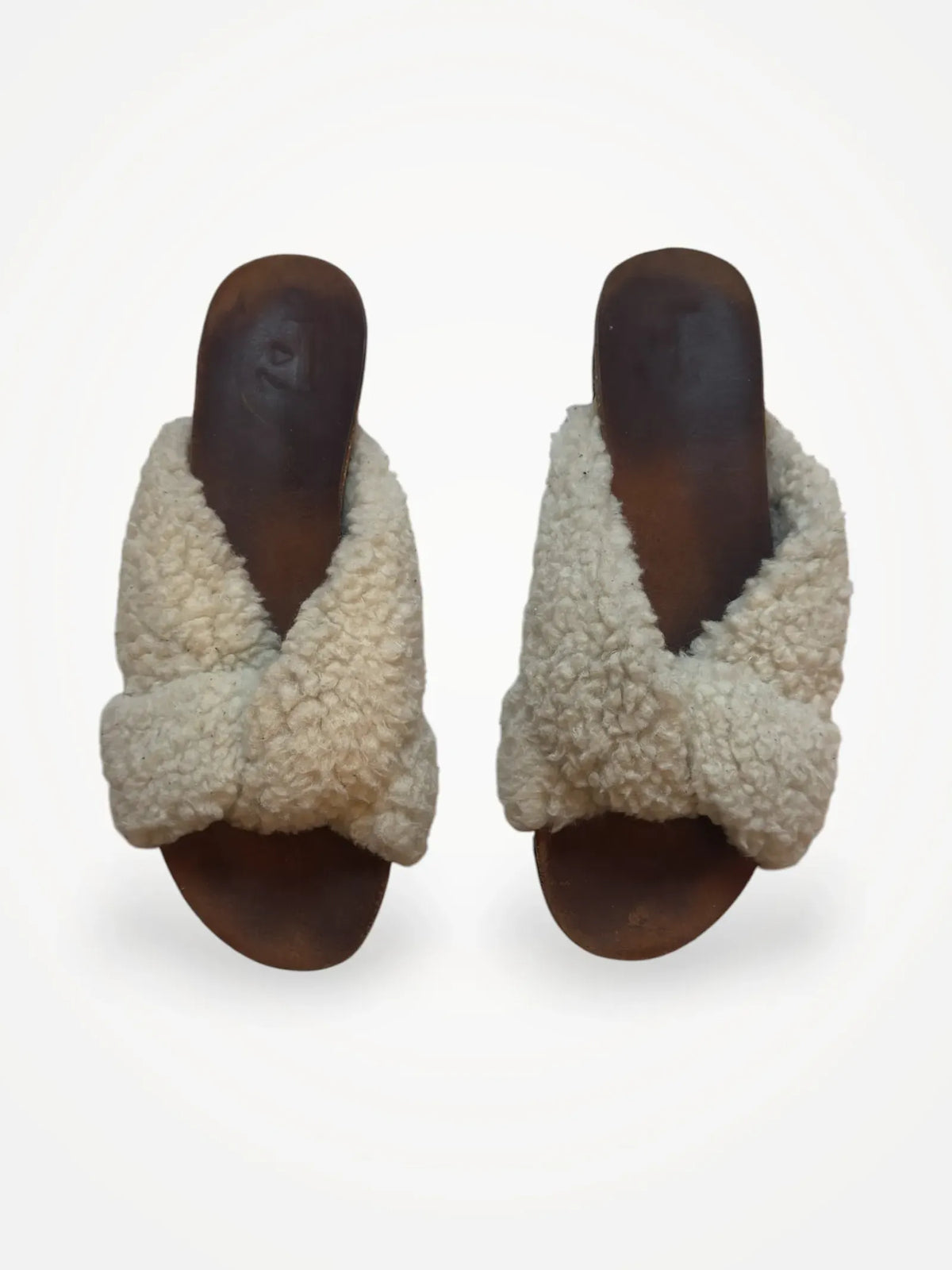 Flattered Lou Teddy Creme-sandaler