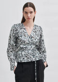 Second Female Doodle Wrap-blus NWT