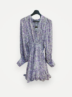 By Timo Purple Flower Georgette-klänning NWT