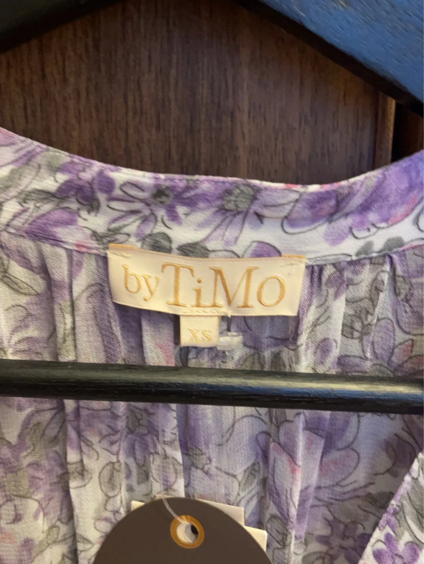 By Timo Purple Flower Georgette-klänning NWT