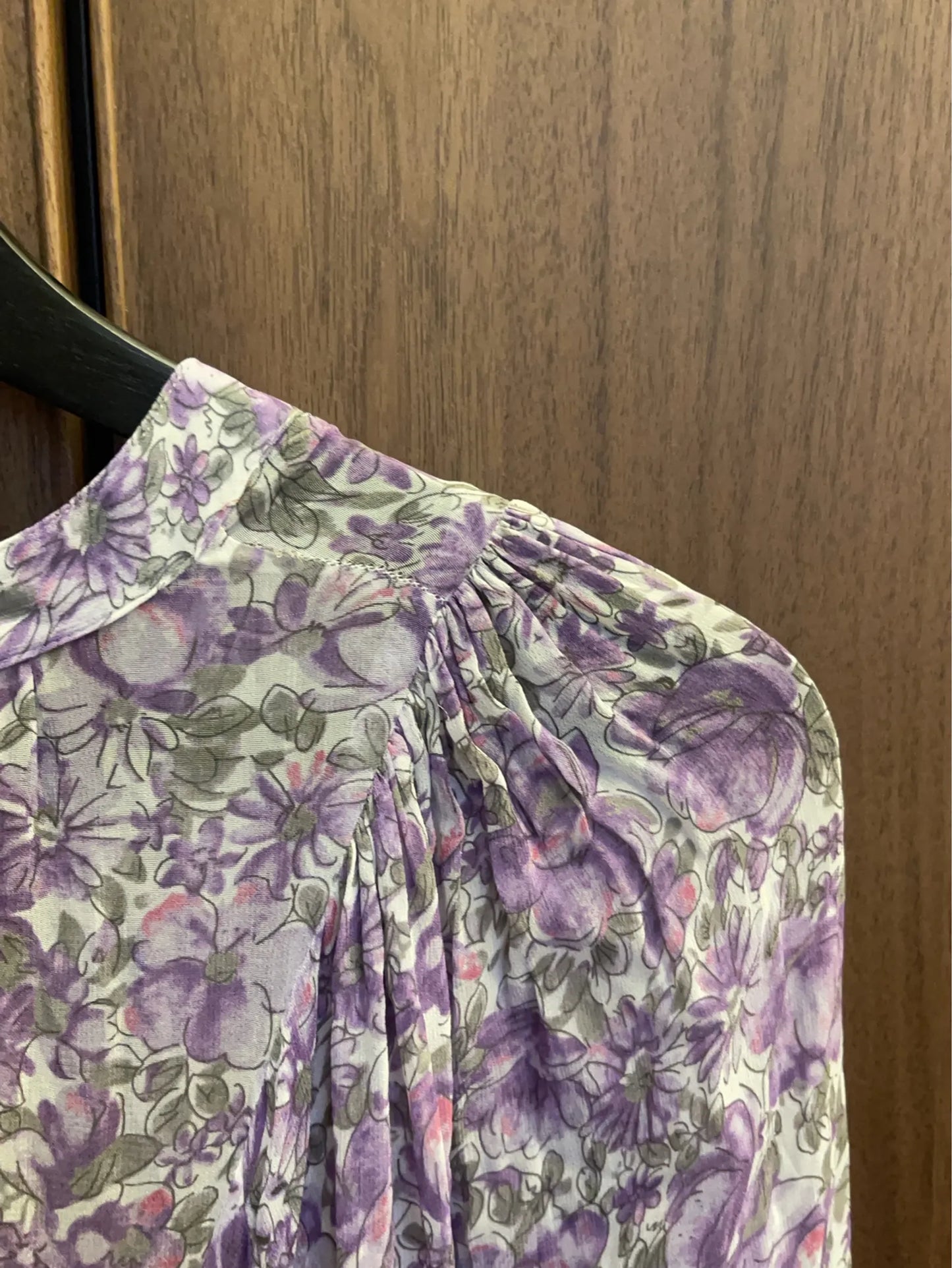 By Timo Purple Flower Georgette-klänning NWT