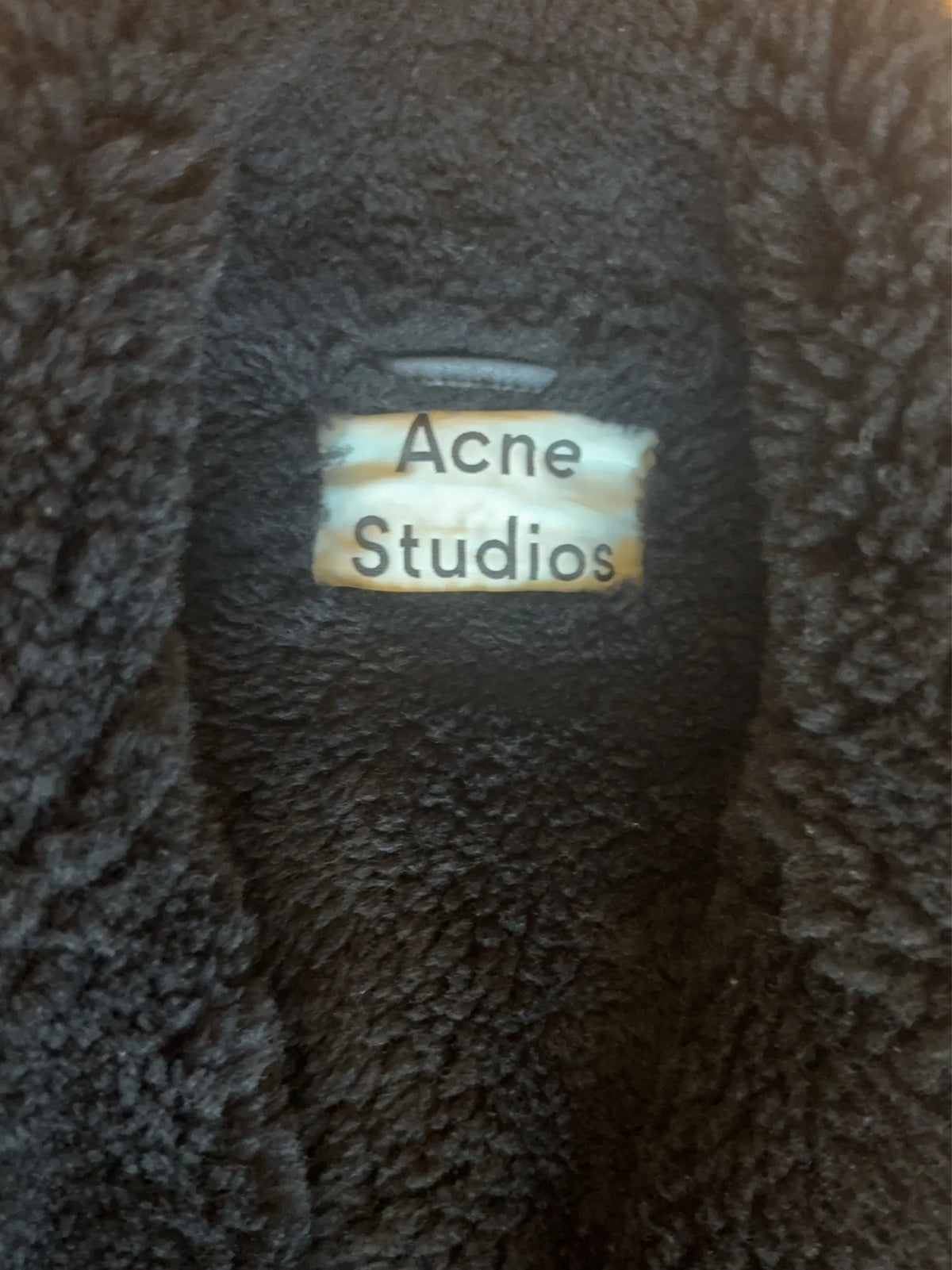 Acne Studios Velocite Shearling In Black Leather jacket