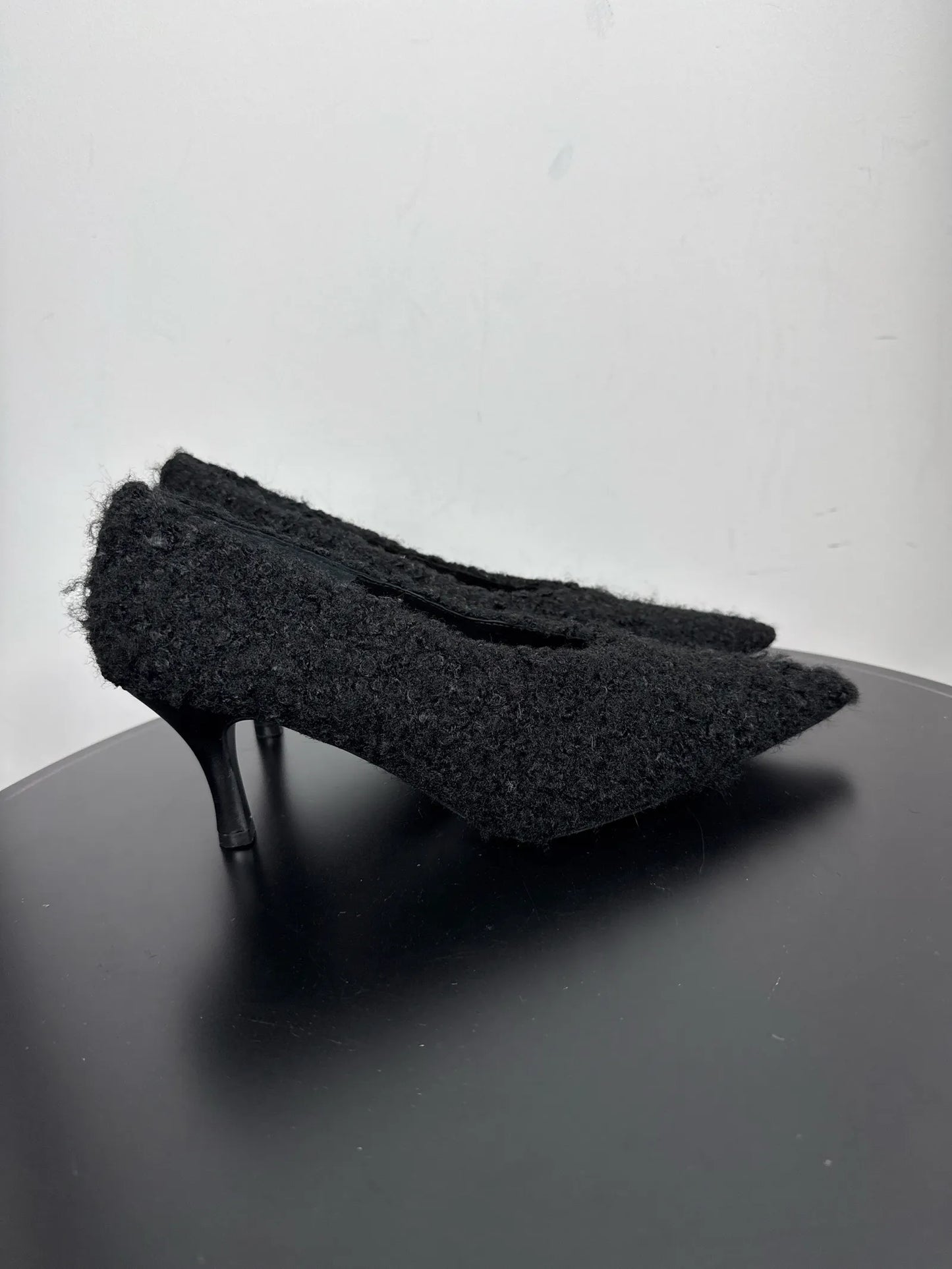 Flattered Fabienne Black Pile Heels