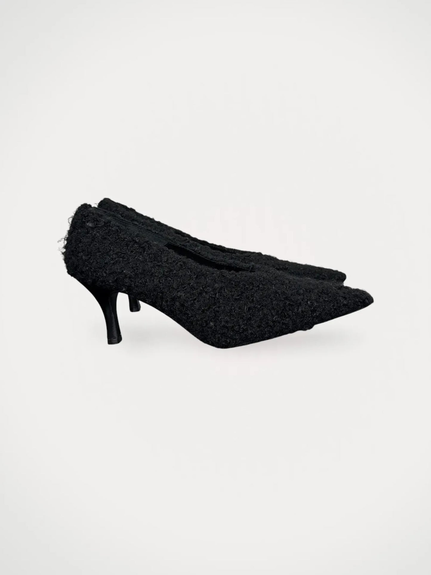 Flattered Fabienne Black Pile Heels