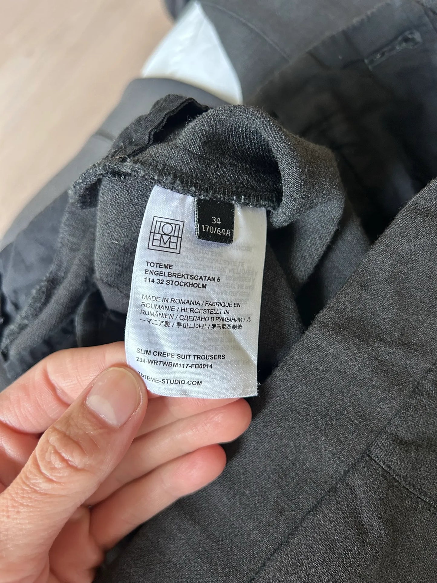 Toteme Slim Crepe Suit Trousers