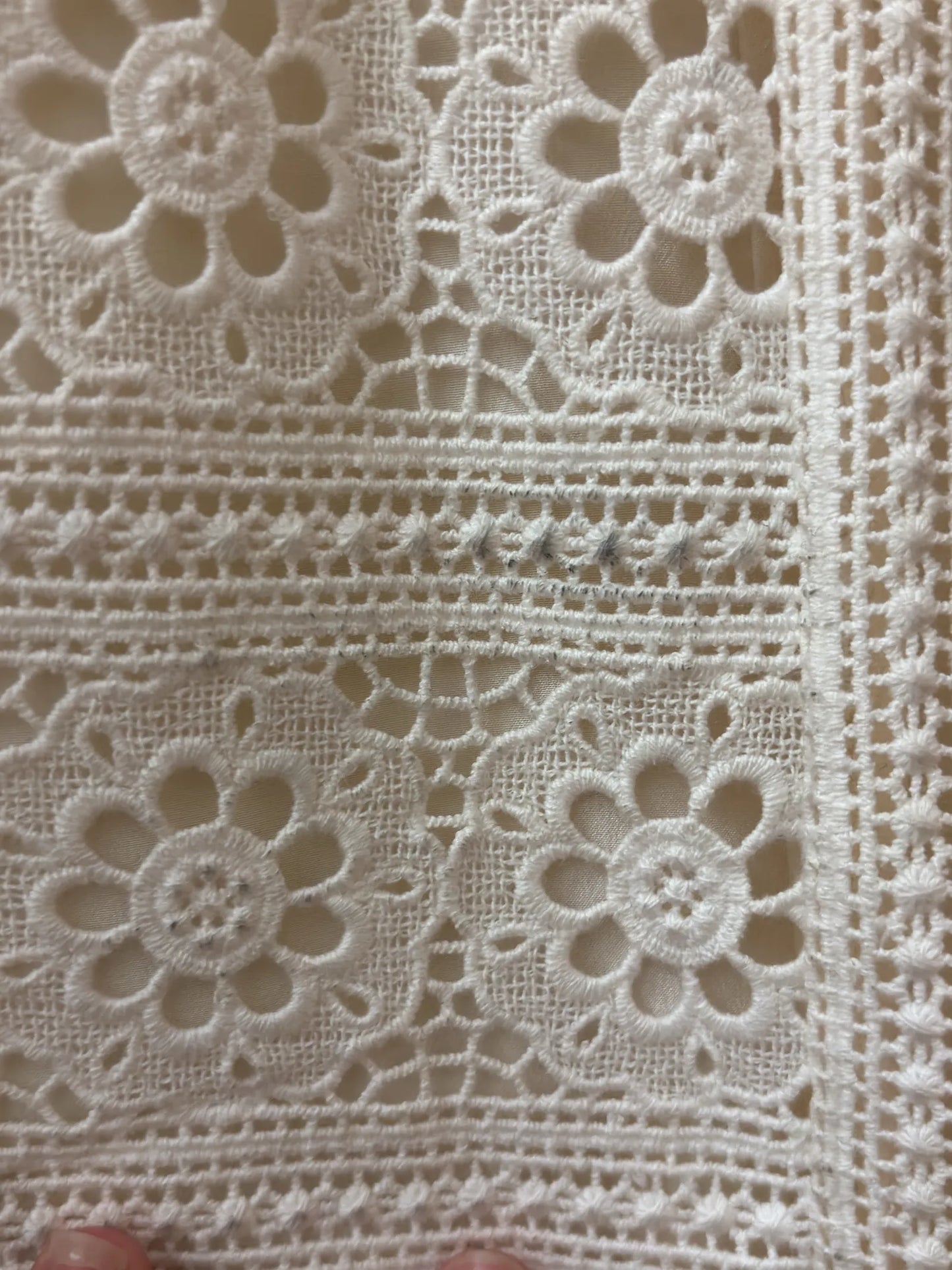 Burberry Brit White Cotton Lace-klänning