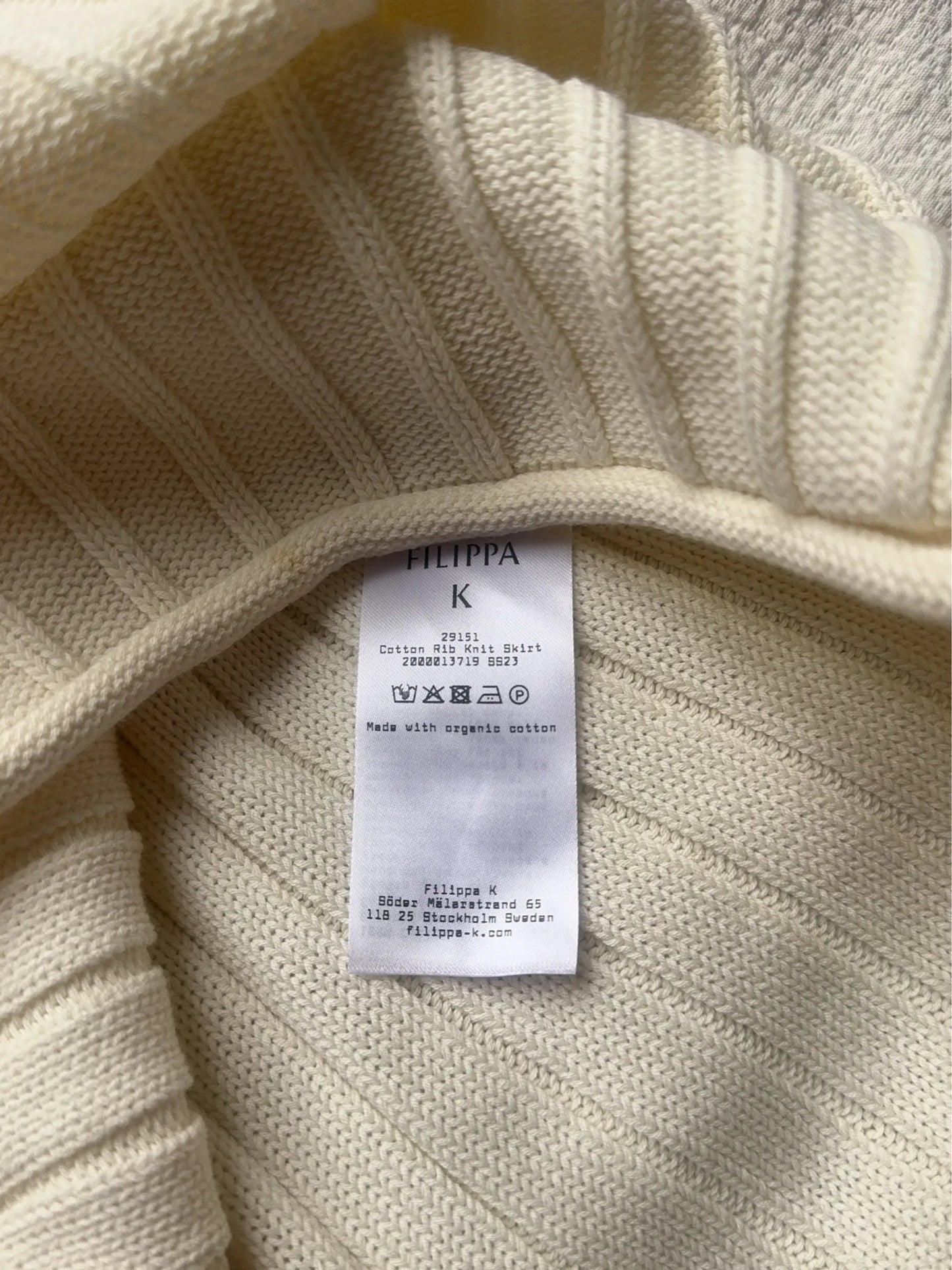 Filippa K Cotton Rib Knit-kjol