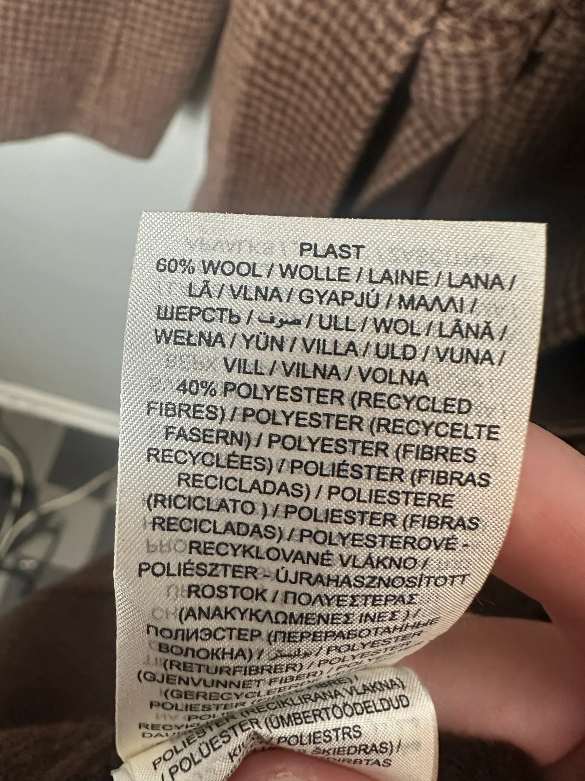 Gant Checked Handstitched-ullkappa NWT