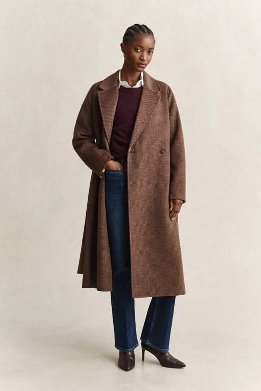 Gant Checked Handstitched-ullkappa NWT