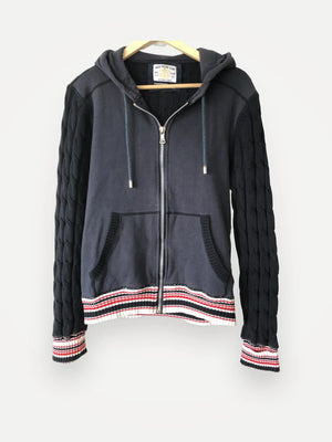 Dolce & Gabbana Yacht Racing Team Zipper Cable Knit Hoodie