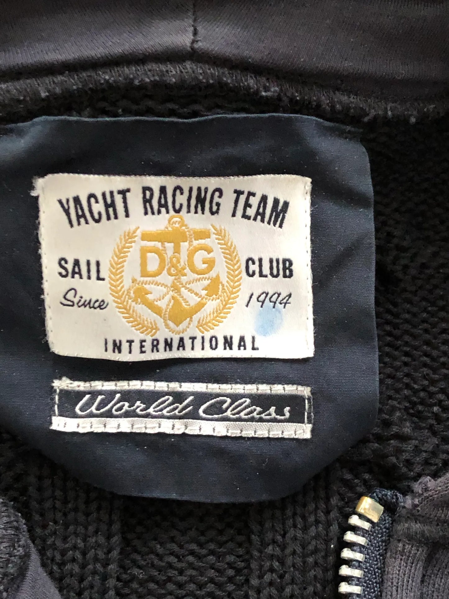 Dolce & Gabbana Yacht Racing Team Zipper Cable Knit Hoodie