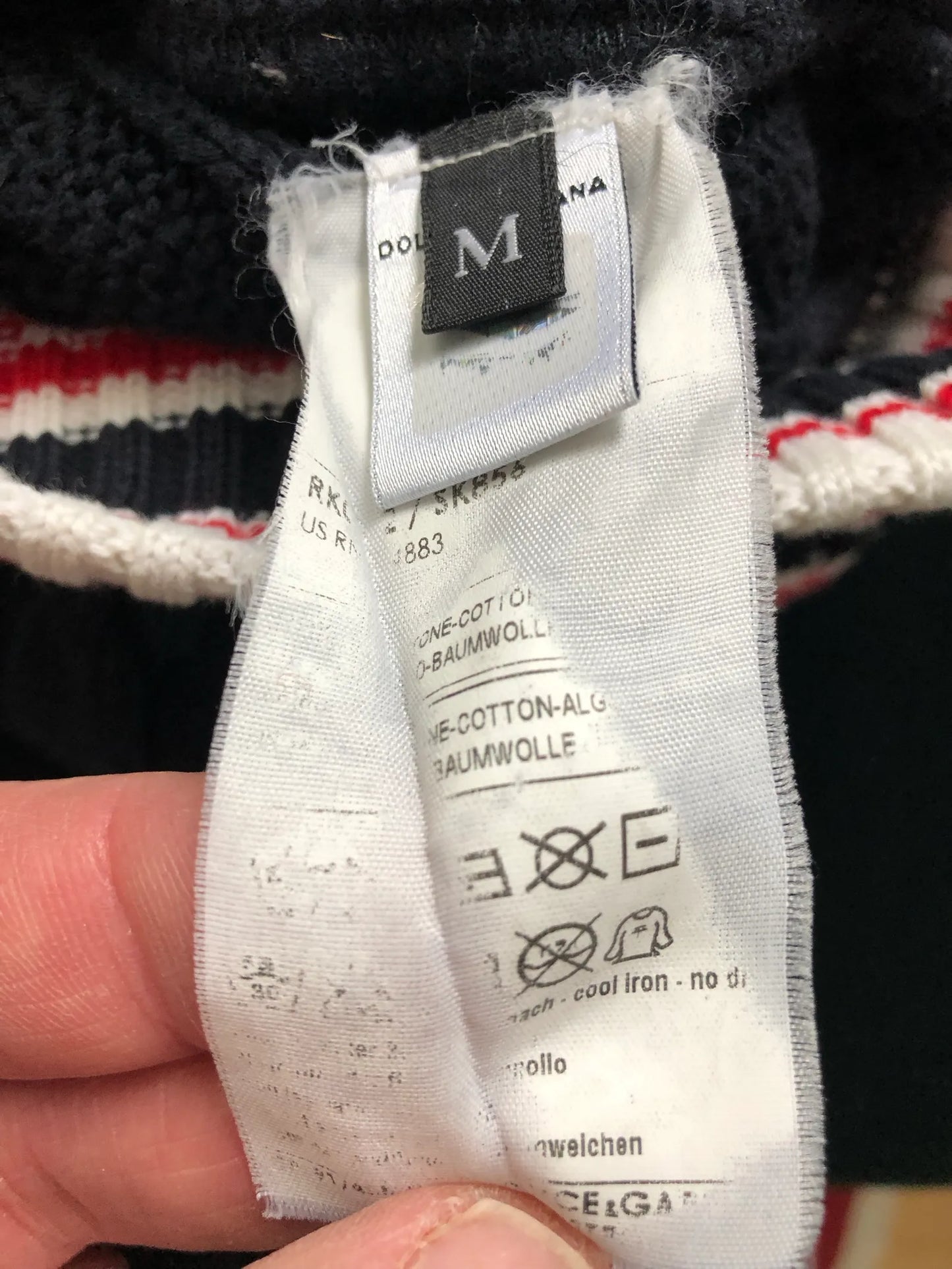 Dolce & Gabbana Yacht Racing Team Zipper Cable Knit Hoodie