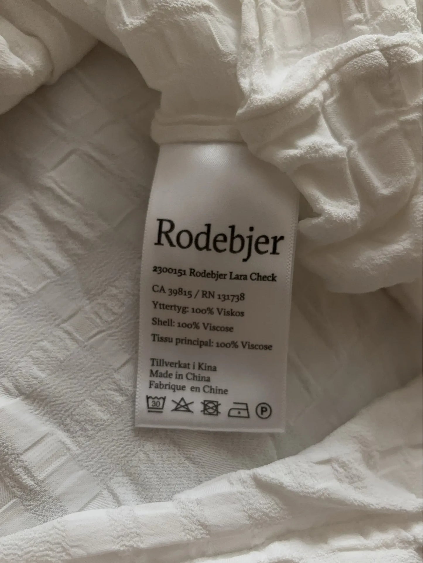 Rodebjer Lara Check-blus