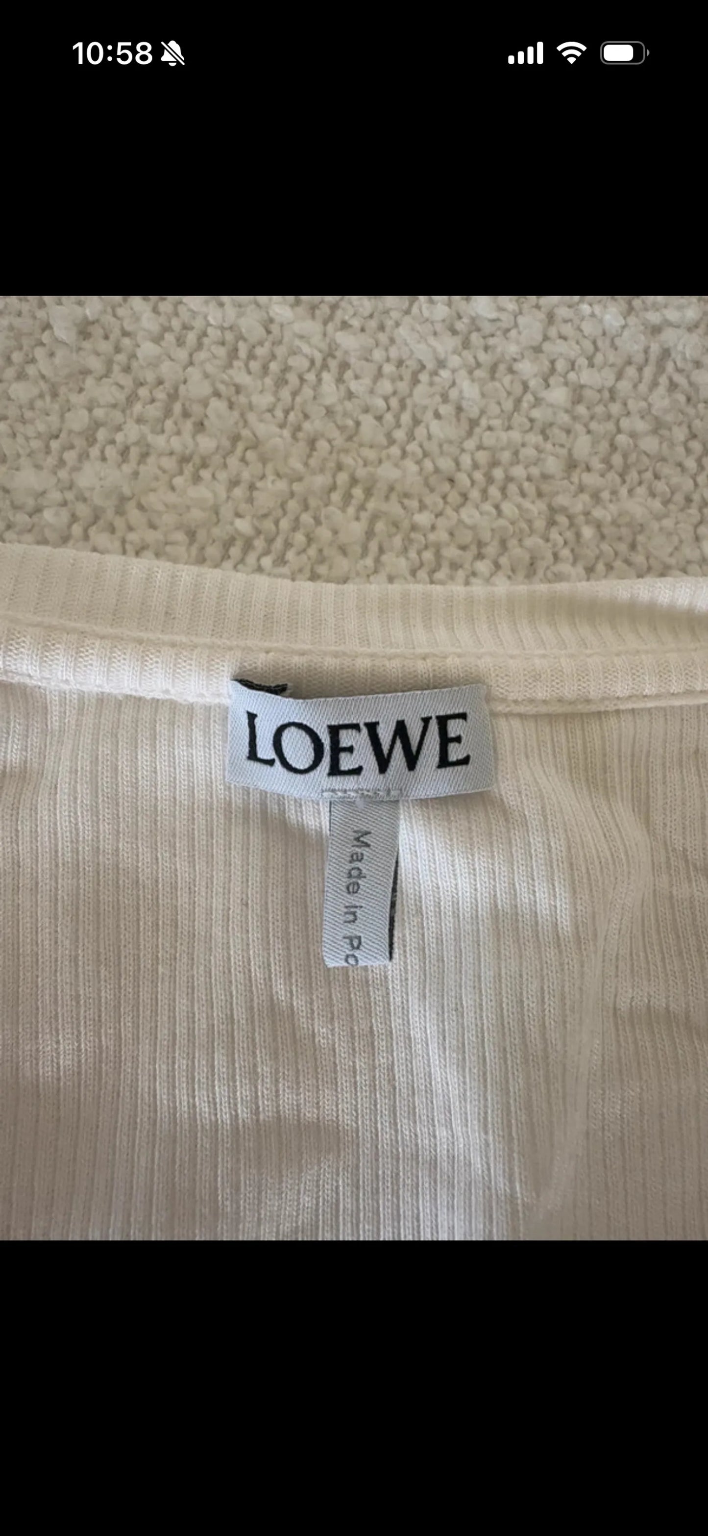 Loewe Cropped Anagram Tank-linne NWOT