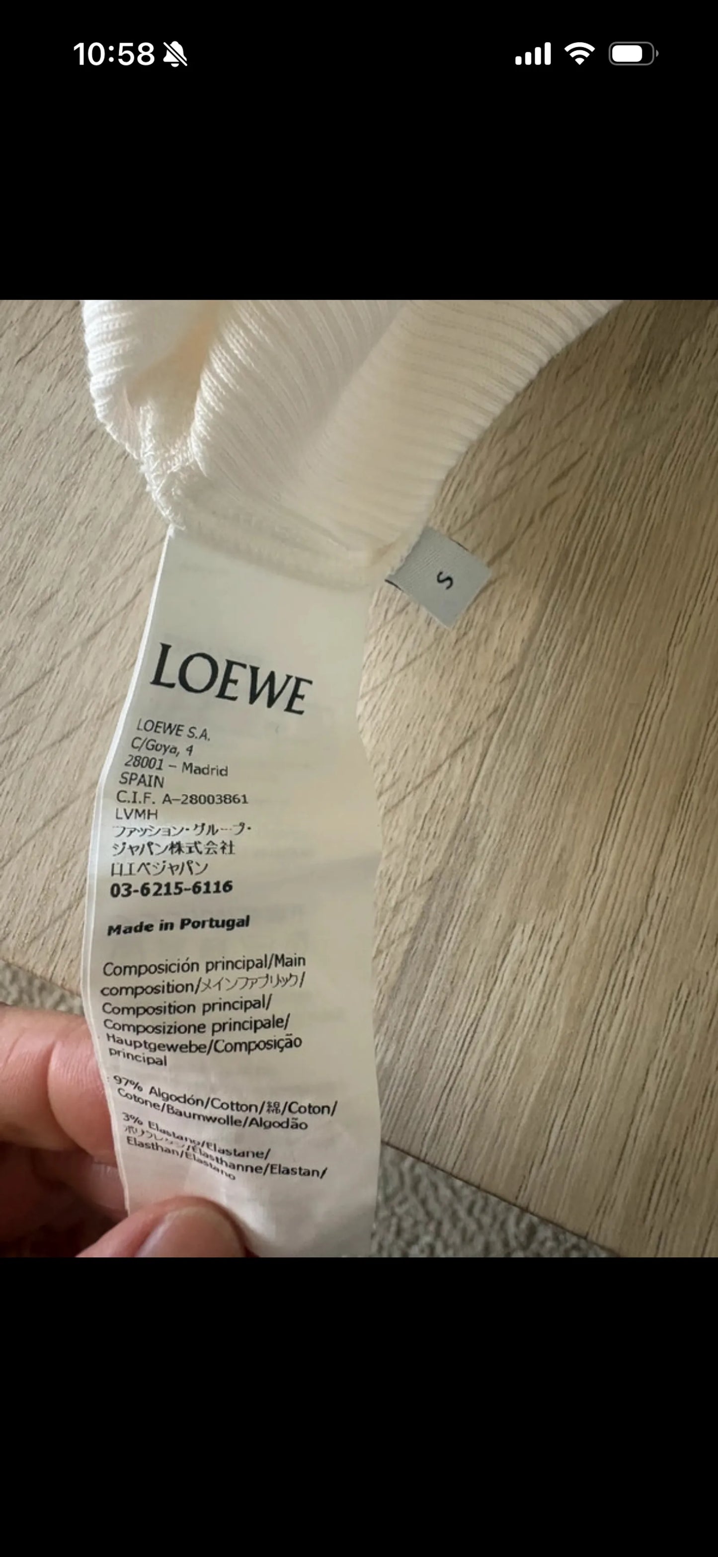 Loewe Cropped Anagram Tank-linne NWOT