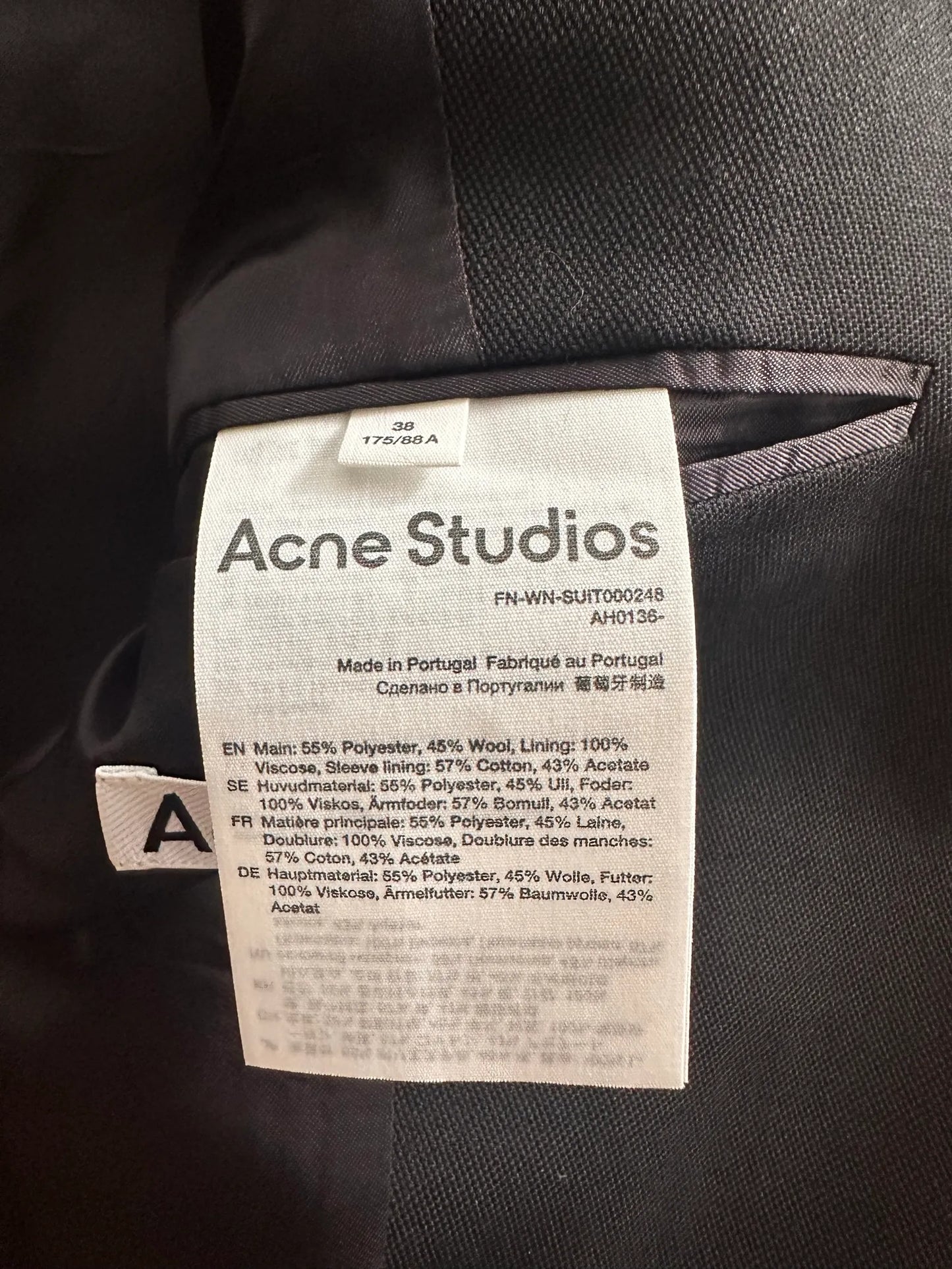 Acne Studios Fn-wn-suit000248 Blazer