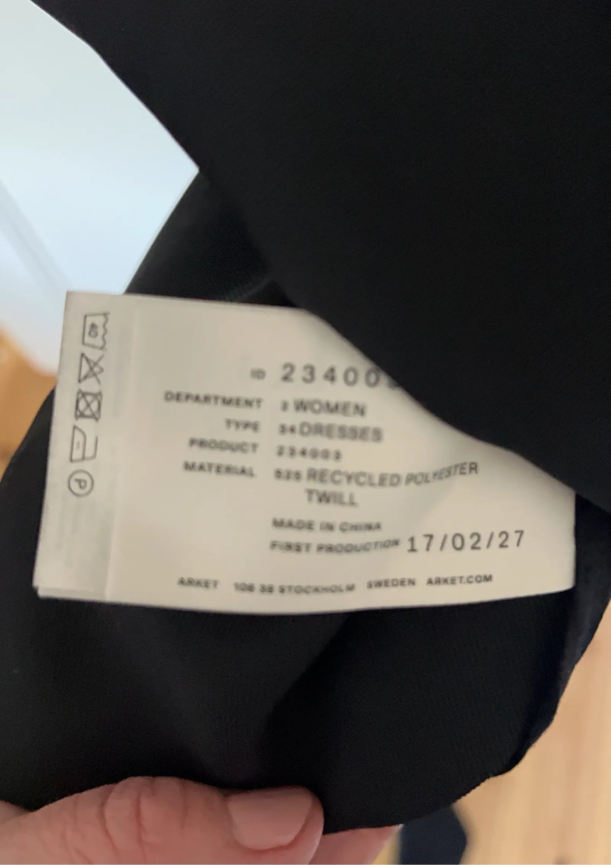 Arket 234003-525r-klänning NWT