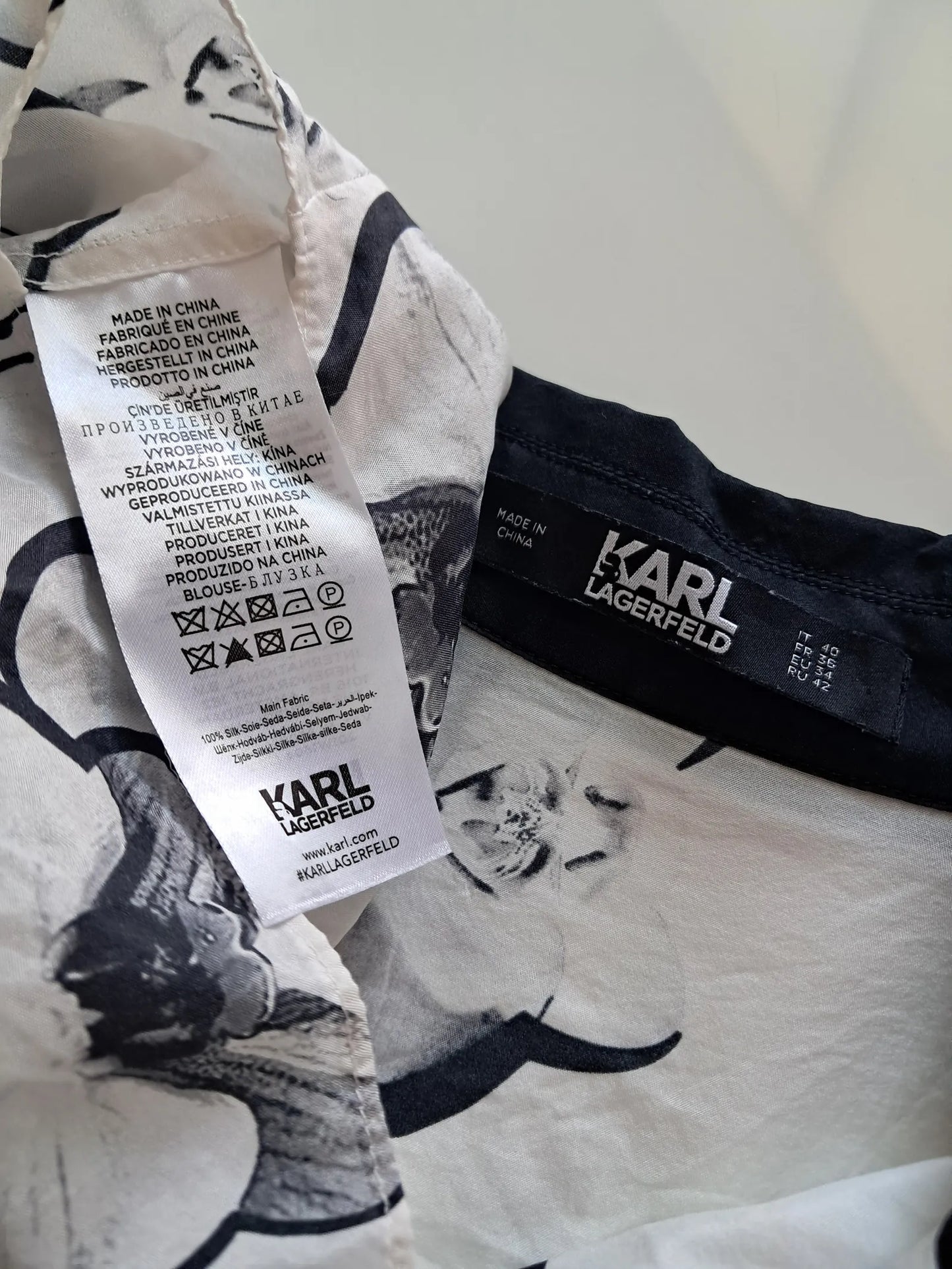 Karl Lagerfeld-sidenblus