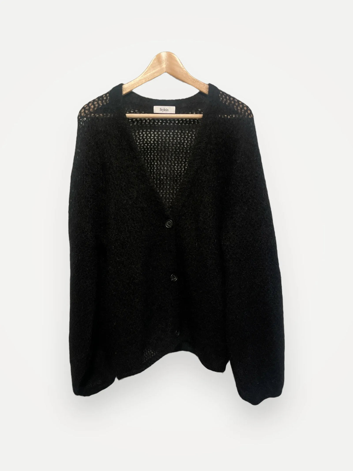 Stylein Pointelle Mohair - Nasira Black Cardigan