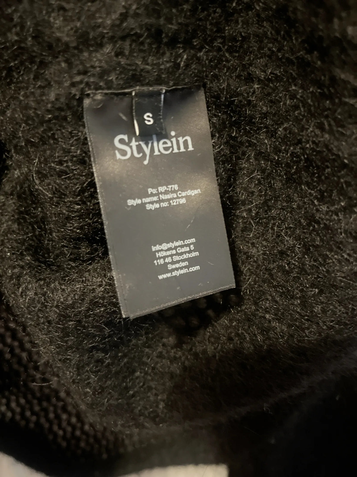 Stylein Pointelle Mohair - Nasira Black Cardigan