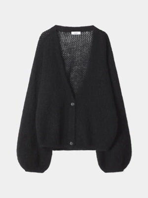 Stylein Pointelle Mohair - Nasira Black Cardigan