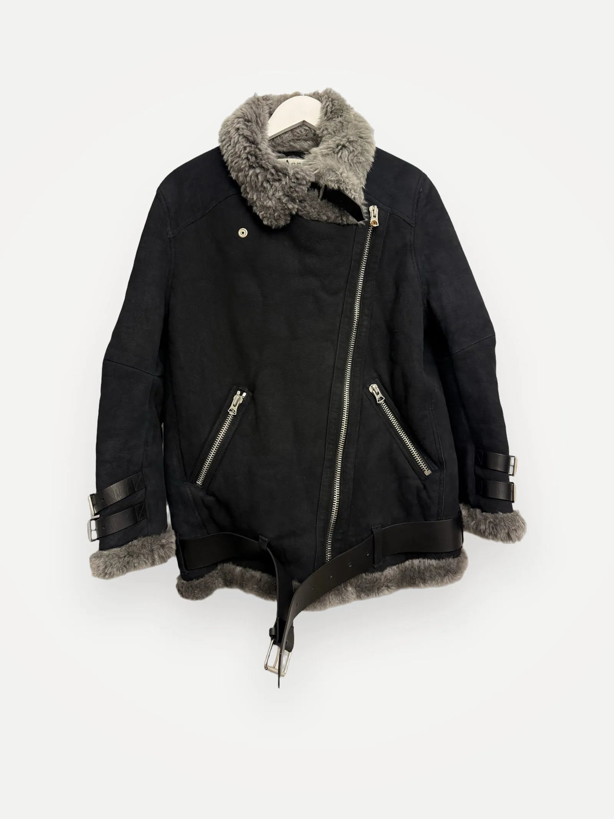 Acne Studios Velocite Suede-skinnjacka
