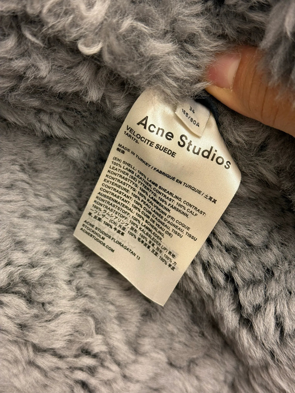 Acne Studios Velocite Suede-skinnjacka
