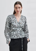 Second Female Doodle Wrap-blus NWT