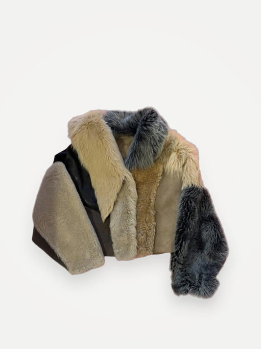 Acne Studios Blond-pälsjacka