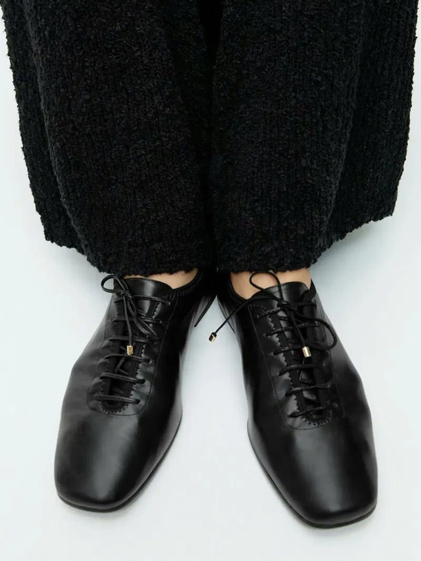Arket Lace-up Derby Flats-skinnloafers-loafers