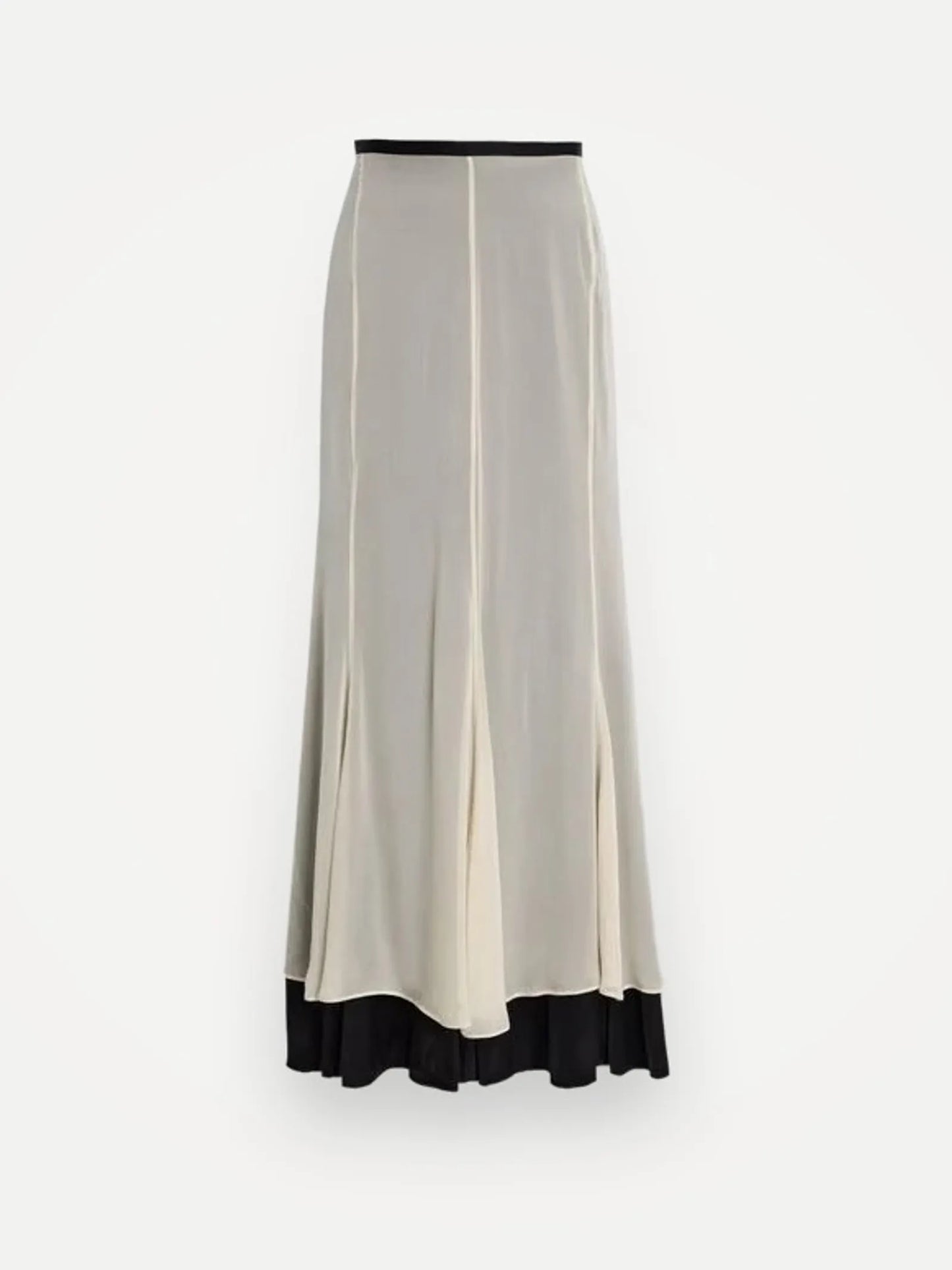 Dagmar Chiffong Maxi Cream/white/black Skirt