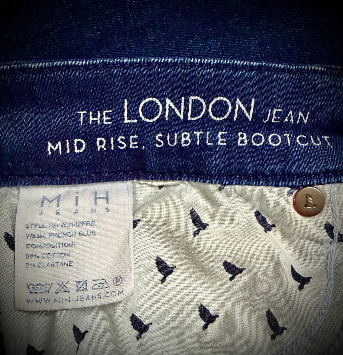 M.I.H Jeans The London Jean. Mid Rise, Subtle Bootcut. Jeans