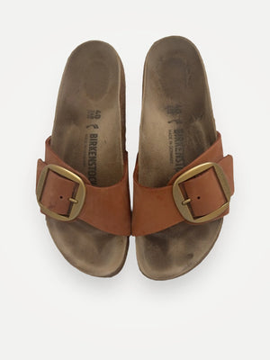 Birkenstock Madrid Big Buckle Cognac-skinnsandaler