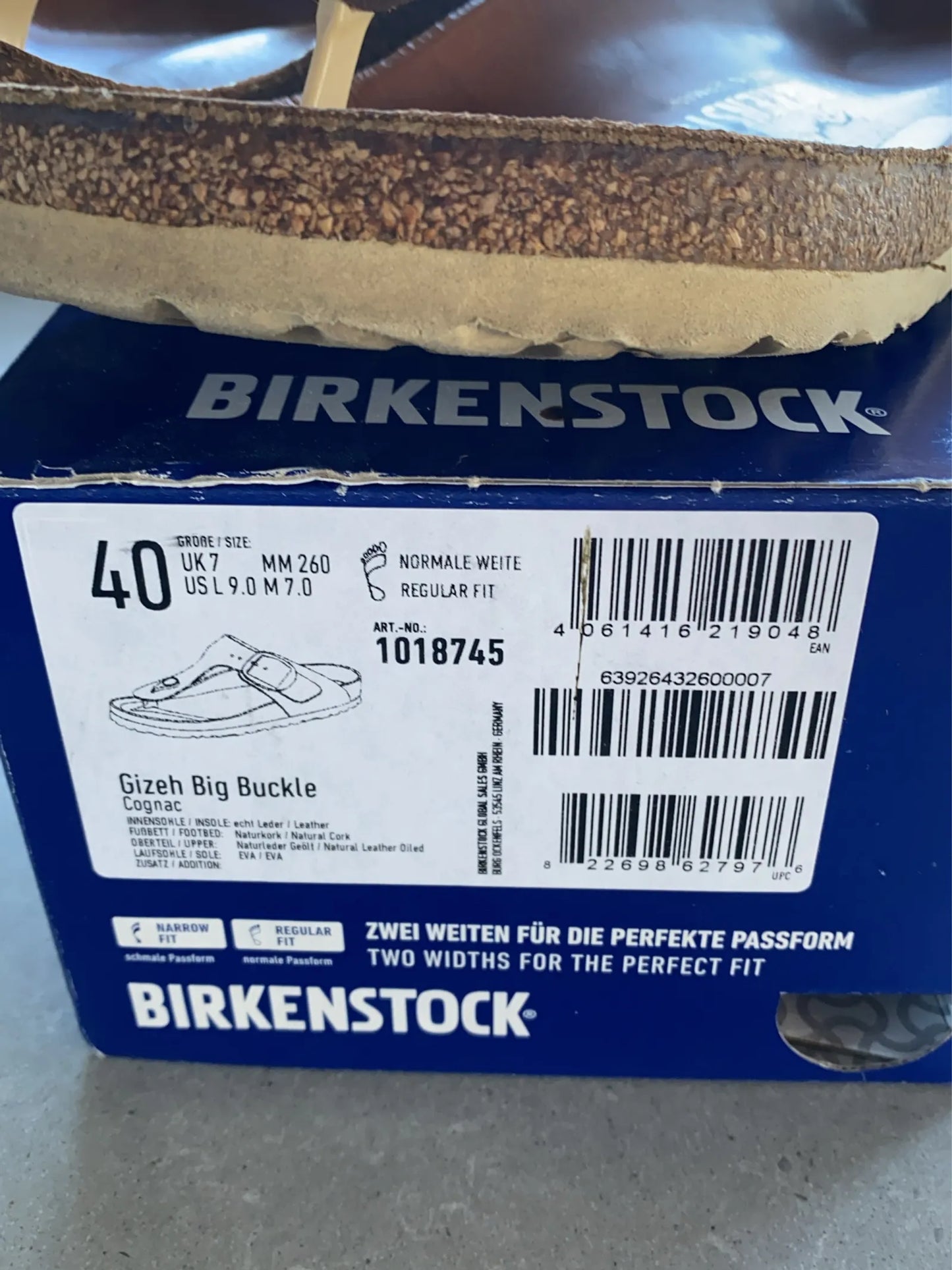 Birkenstock Gizeh Big Buckle-skinnsandaler