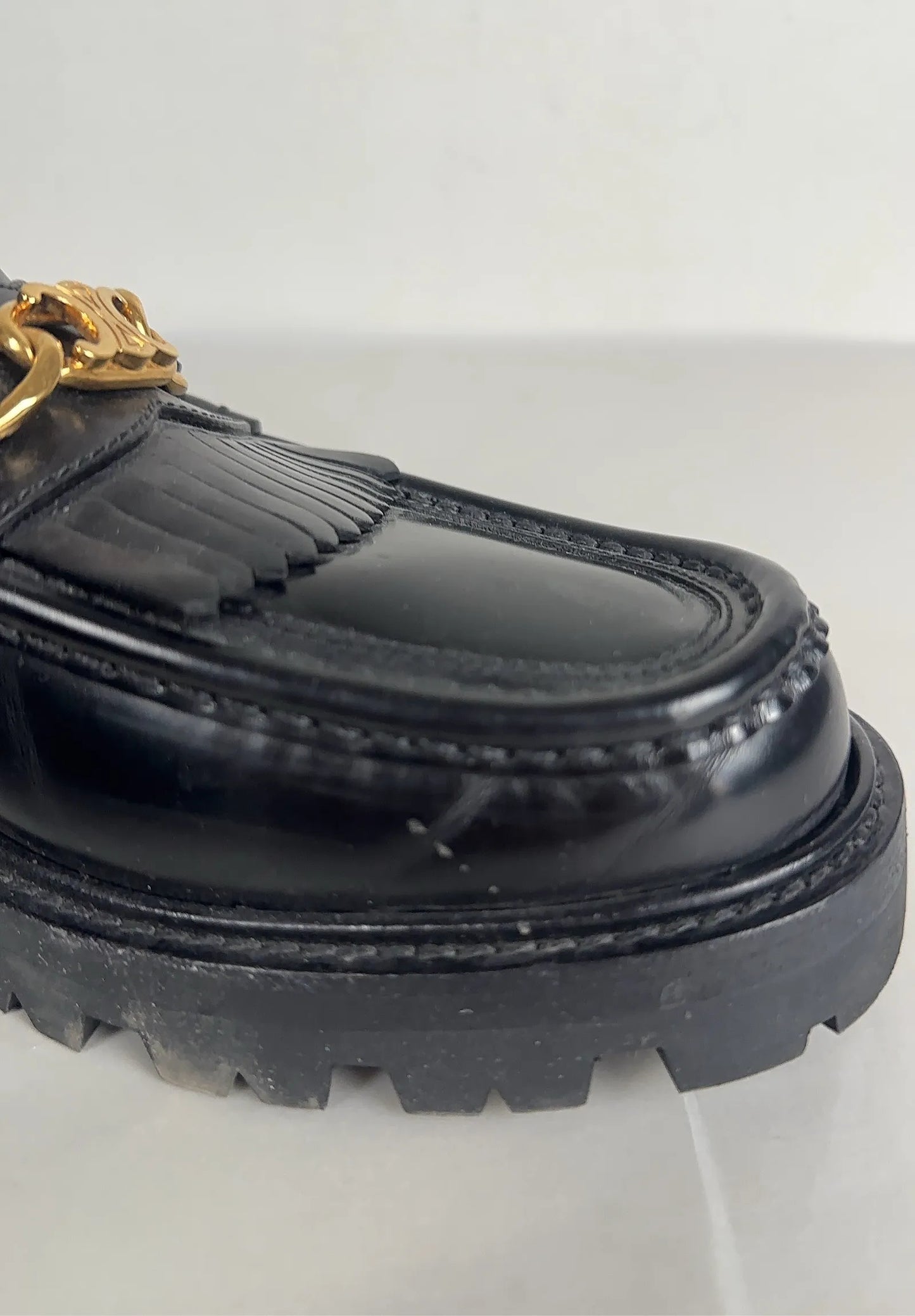 Céline Margaret Loafer Triomphe Chain-skinnloafers
