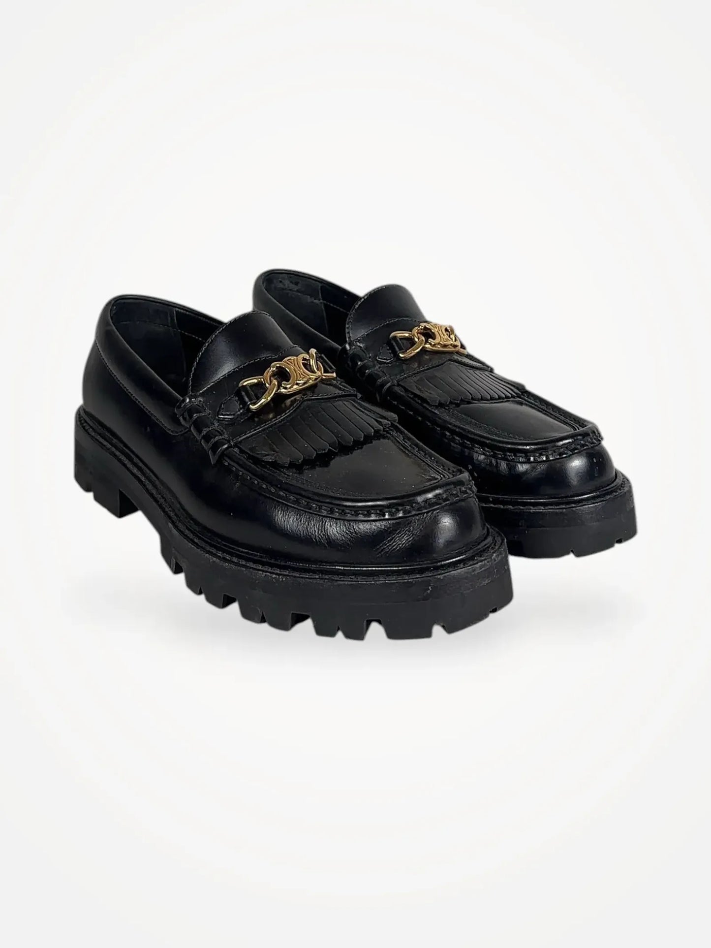 Céline Margaret Loafer Triomphe Chain-skinnloafers