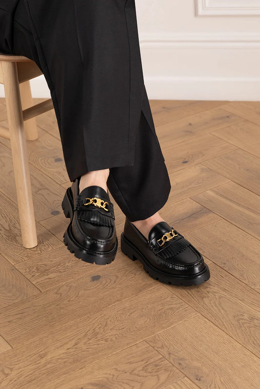Céline Margaret Loafer Triomphe Chain-skinnloafers