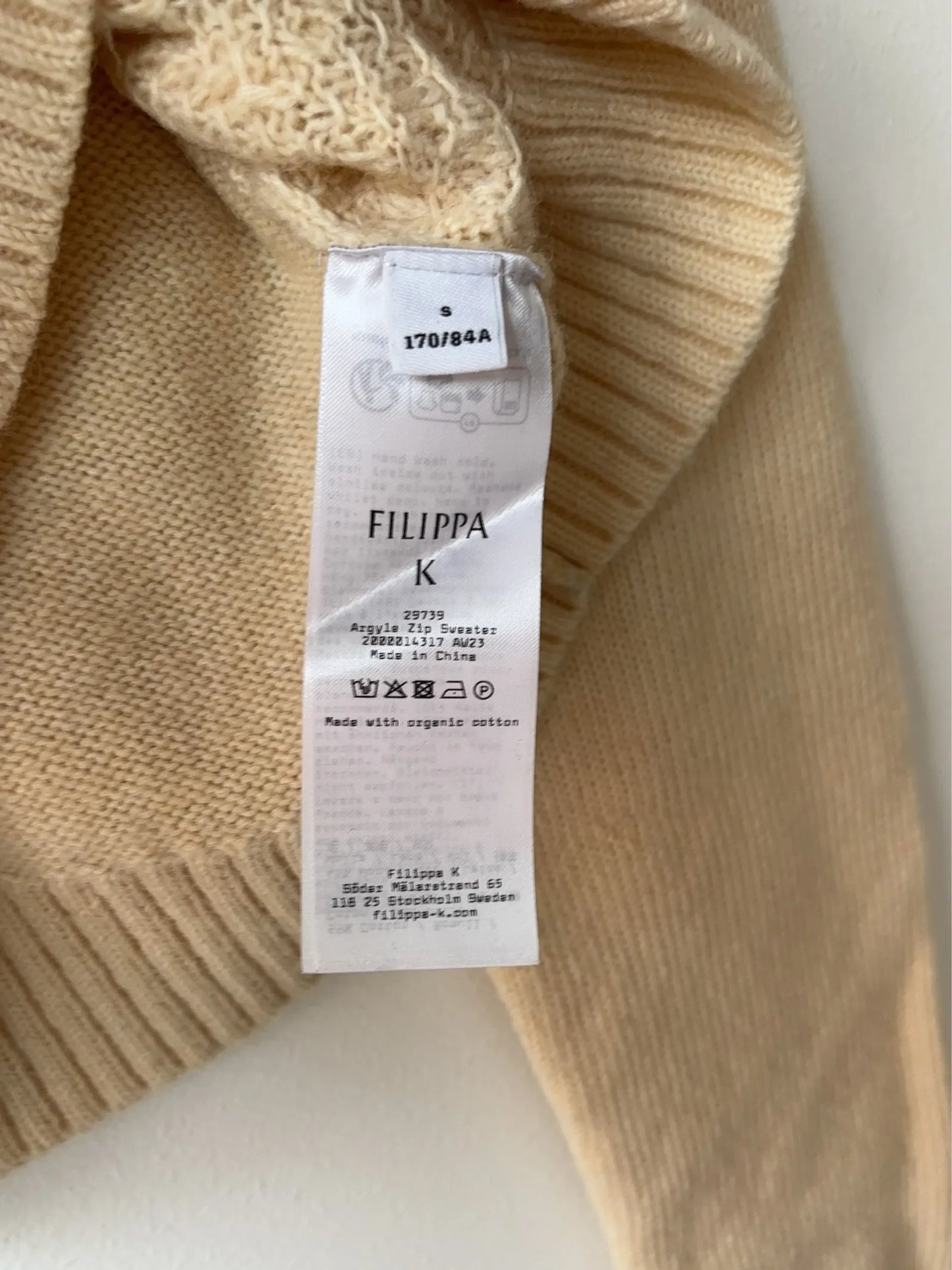 Filippa K Argyle Zip Sweater