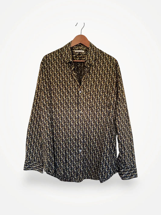 Our Legacy Initial Reversed Green Paisley-skjorta NWOT