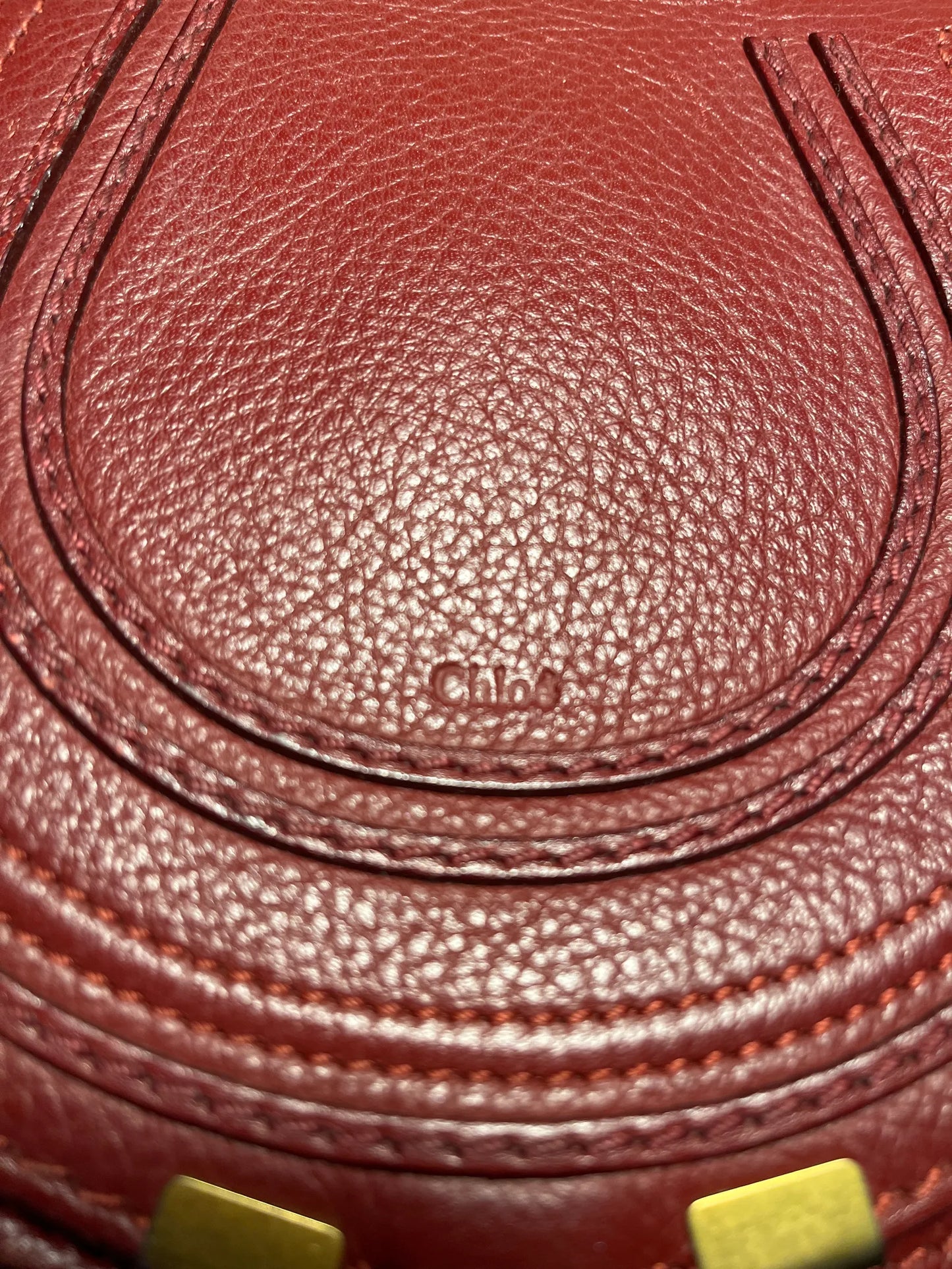 Chloé Marcie Mini Textured-leather Shoulder-axelremsväska